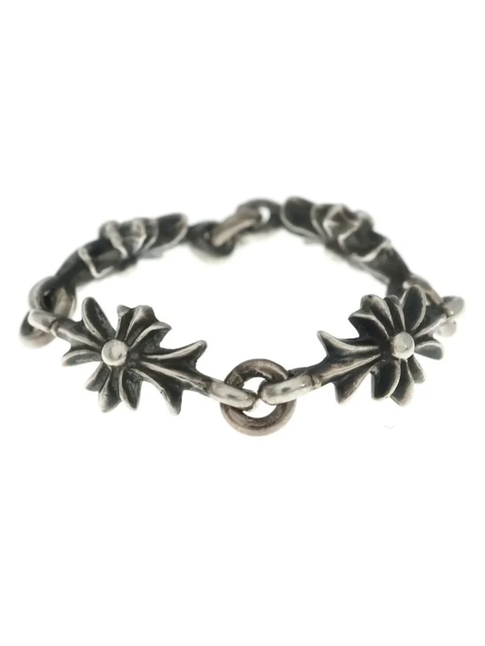 Chrome Hearts Tny CH Pls Tiny Ech Plus Ring Silver
